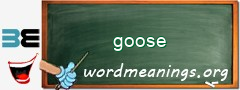 WordMeaning blackboard for goose